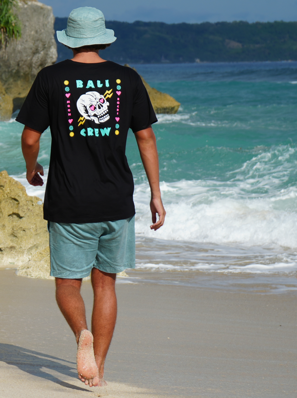 MEN T-SHIRT 2 BLACK BALI CREW