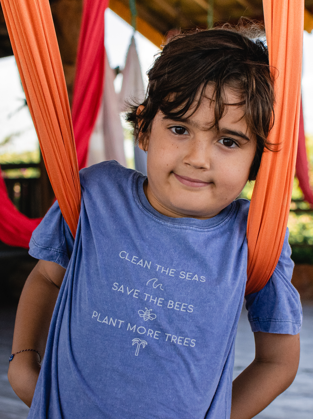 KIDS T-SHIRT BLUE WASH CLEAN THE SEAS