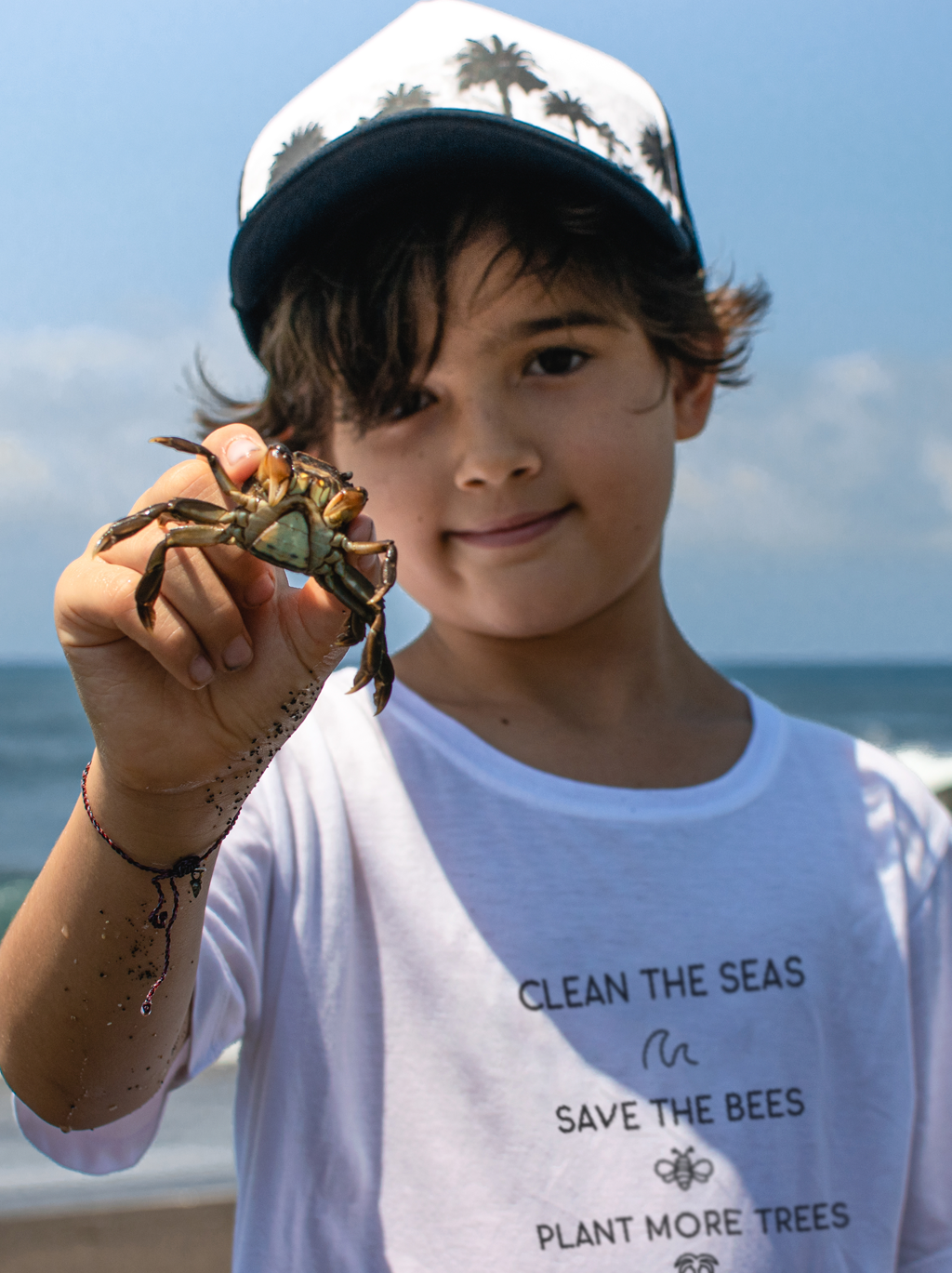 KIDS T-SHIRT WHITE CLEAN THE SEAS