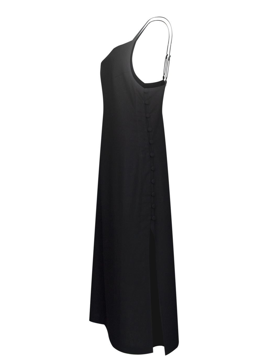 LONG DRESS LINEN AMAIA BLACK