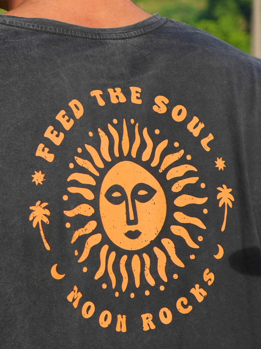 MEN T-SHIRT 2 BLACK WASH FEED THE SOUL