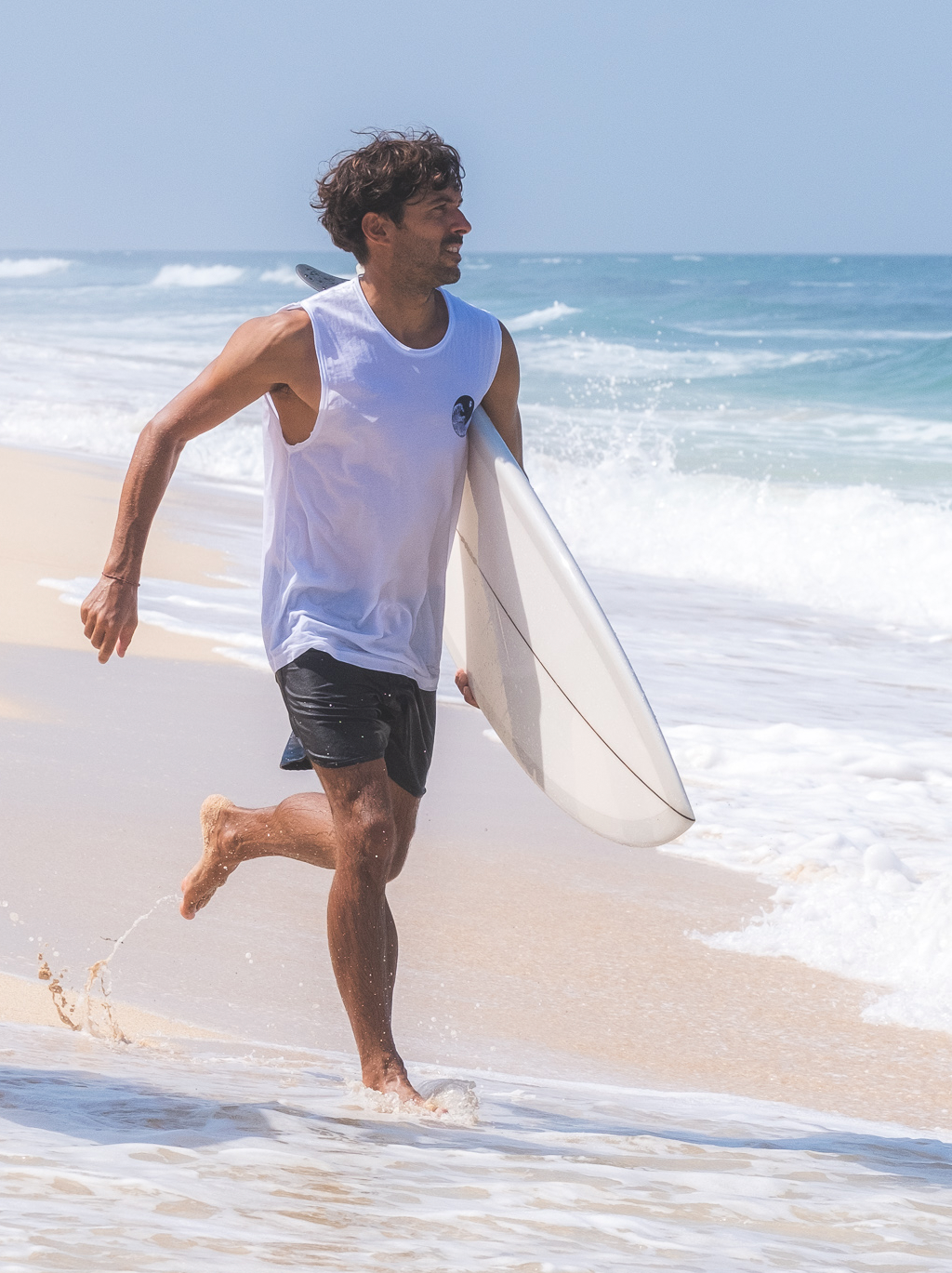 MEN SINGLET YIN WAVE WHITE