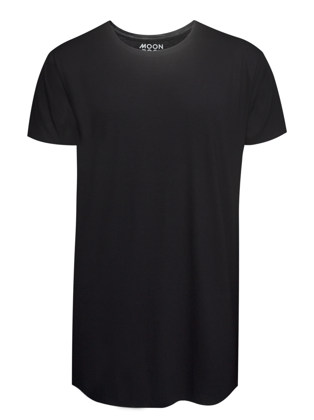 Men T-shirt Black Bamboo fabric Plain