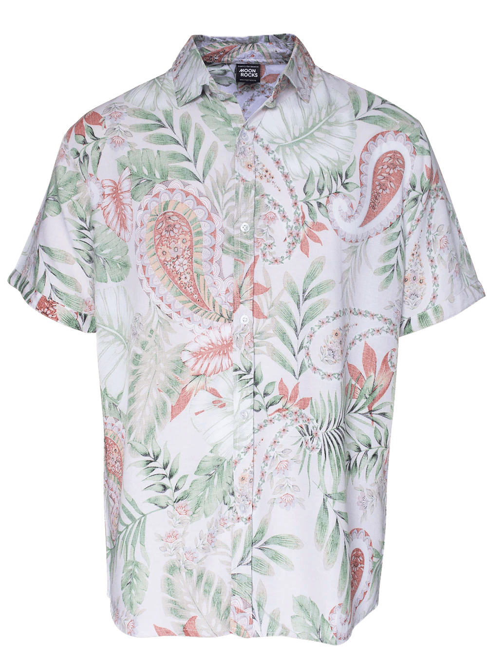 Men Shirt Paisley Cream