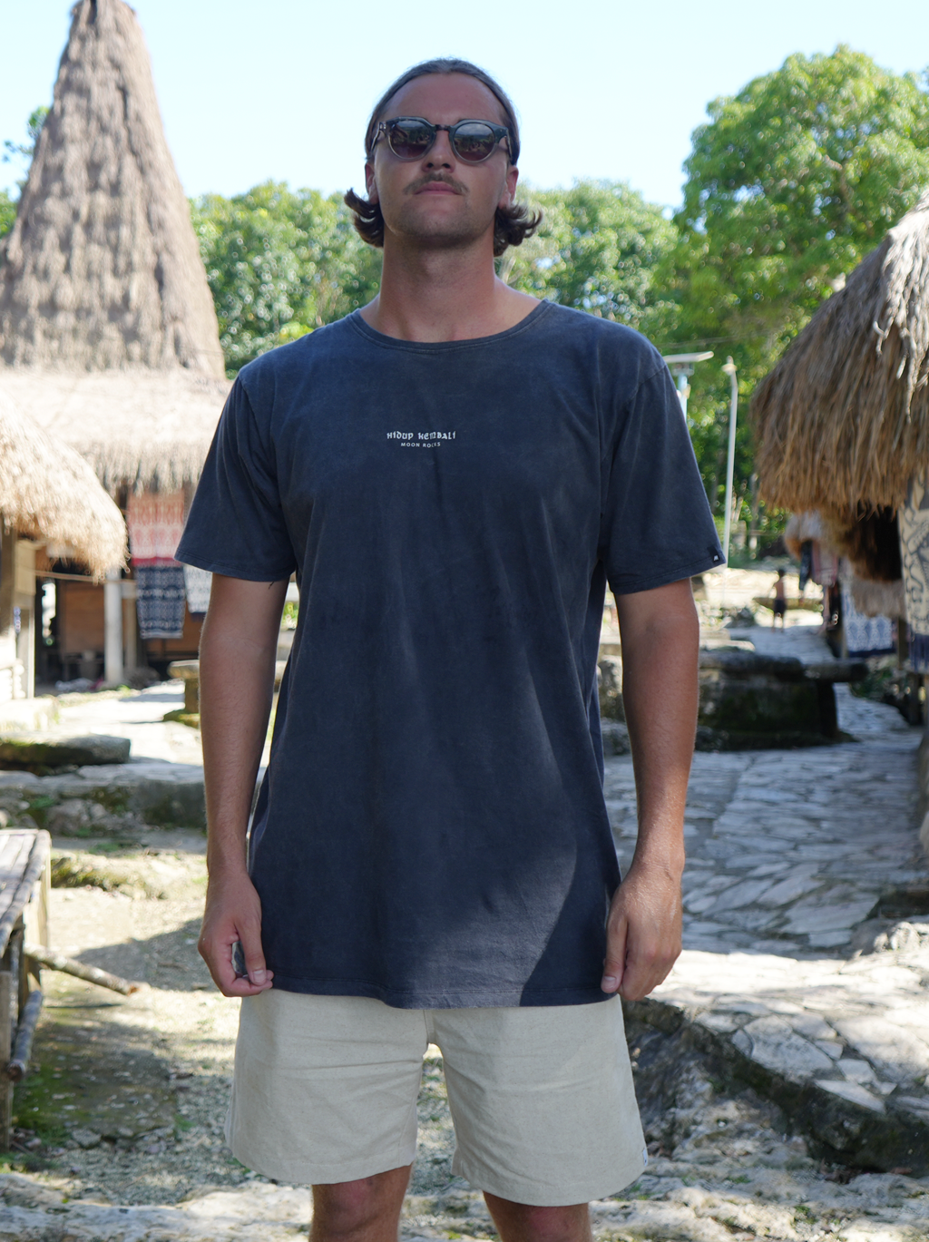 MEN T-SHIRT 2 BLACK WASH NEW BARONG
