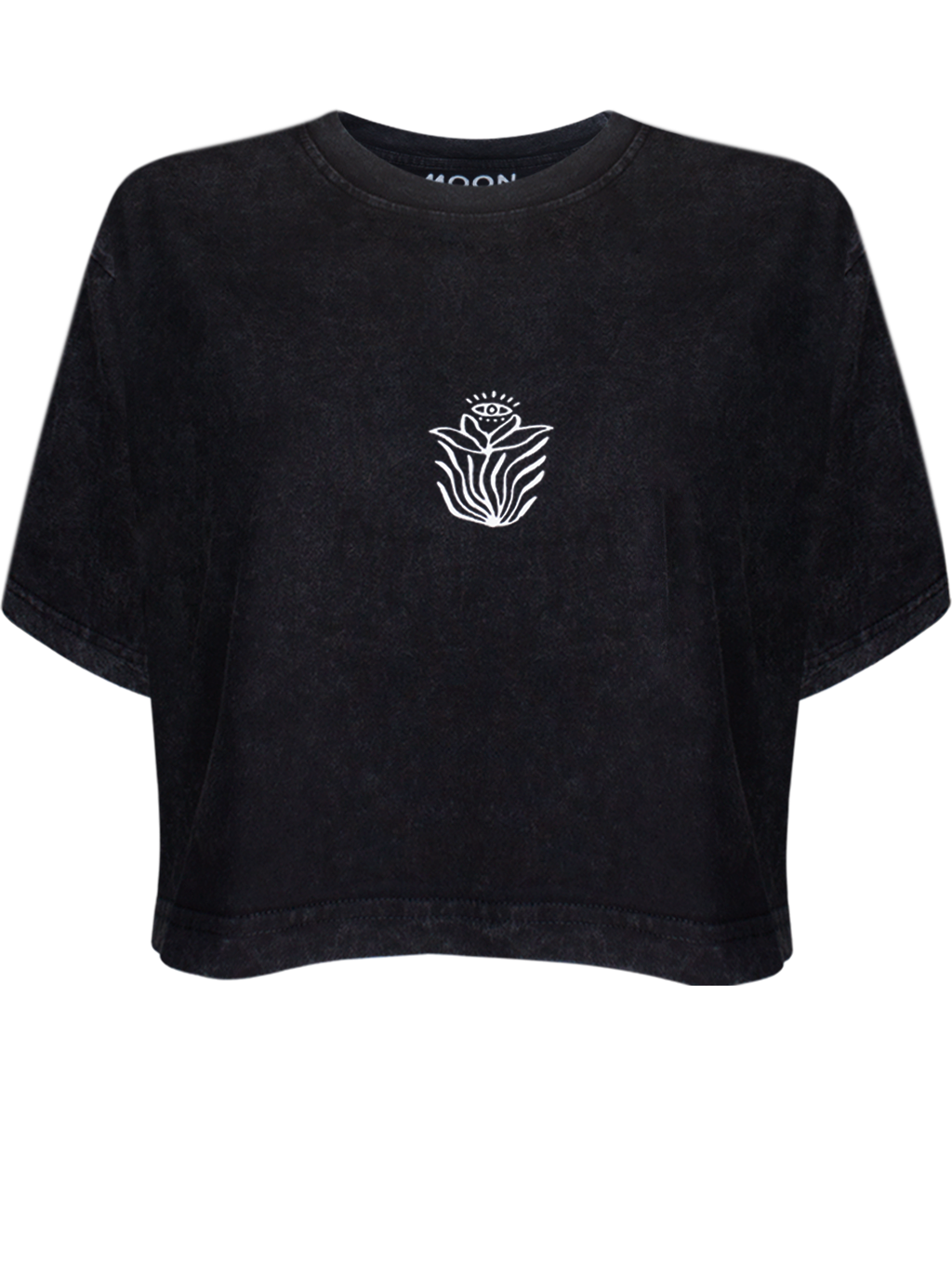 GTS CROP TEE BLACK WASH AWAKE
