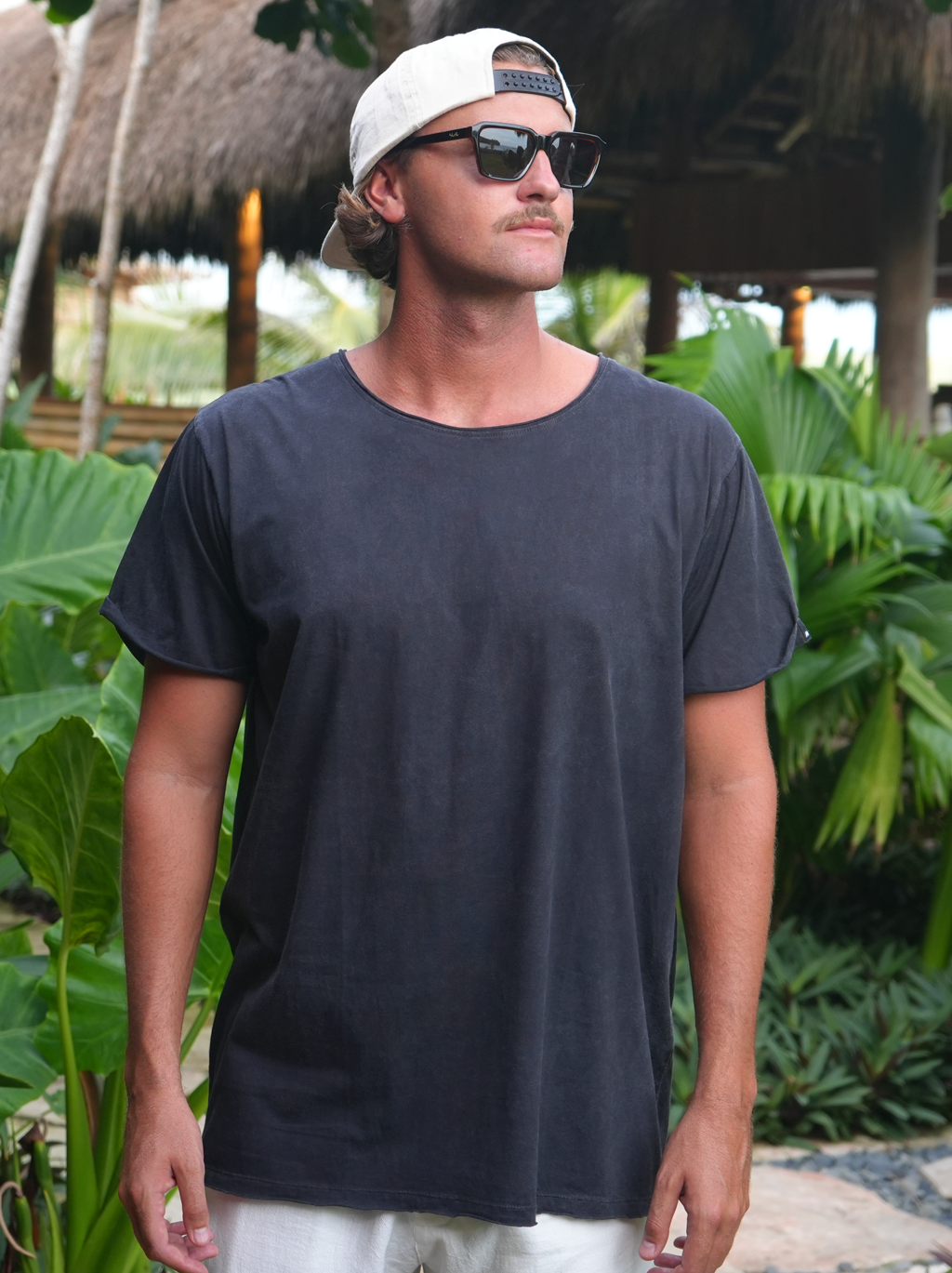 MEN T-SHIRT BLACK WASH ZEN
