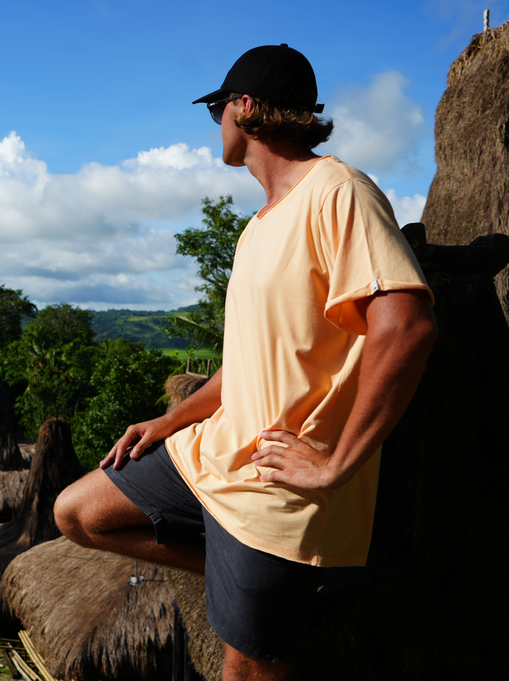 MEN T-SHIRT ZEN PLAIN PEACH FUZZ