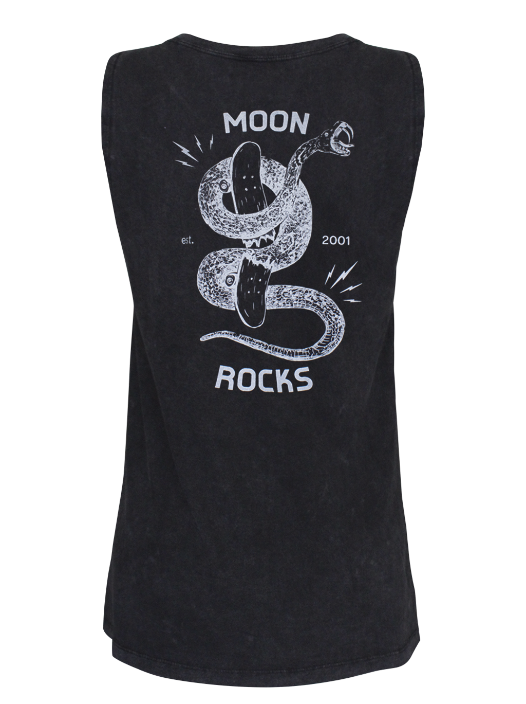Women Singlet Laut Black Wash Snake Skate