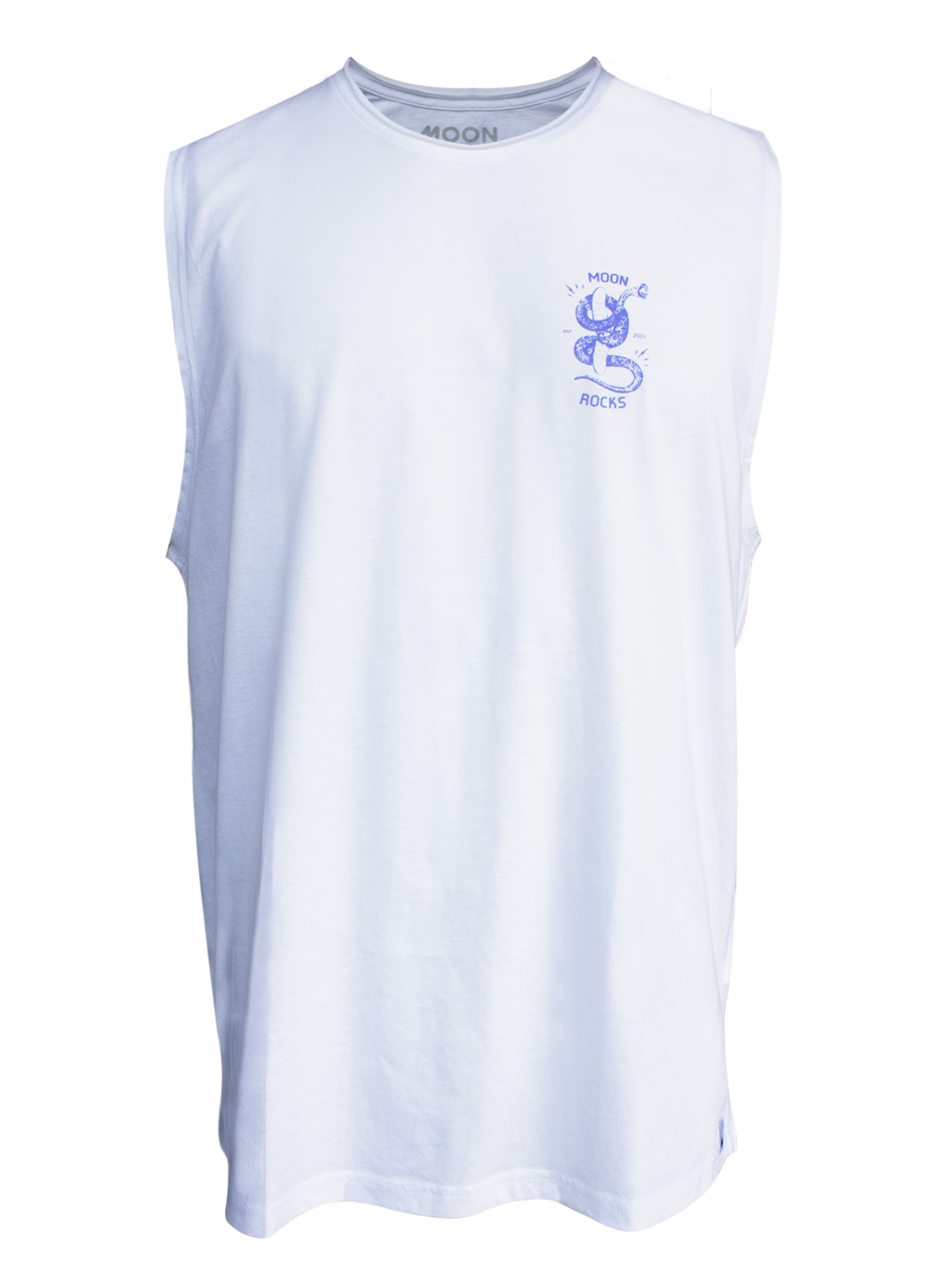 MEN SINGLET MOON SNAKE WHITE
