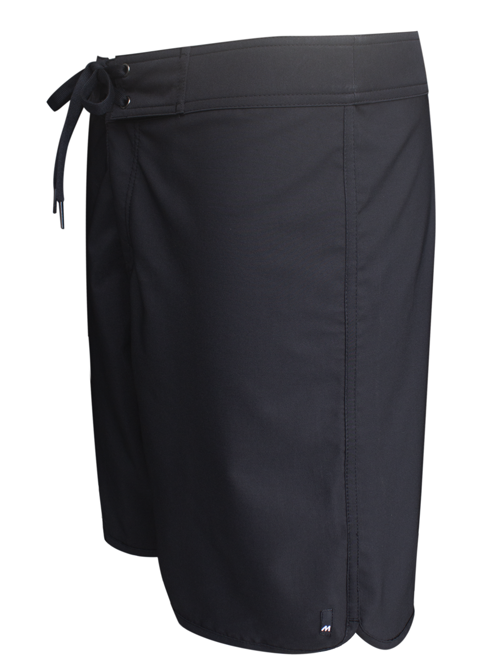 MEN BOARDSHORT RETRO FULL PLAIN BLACK