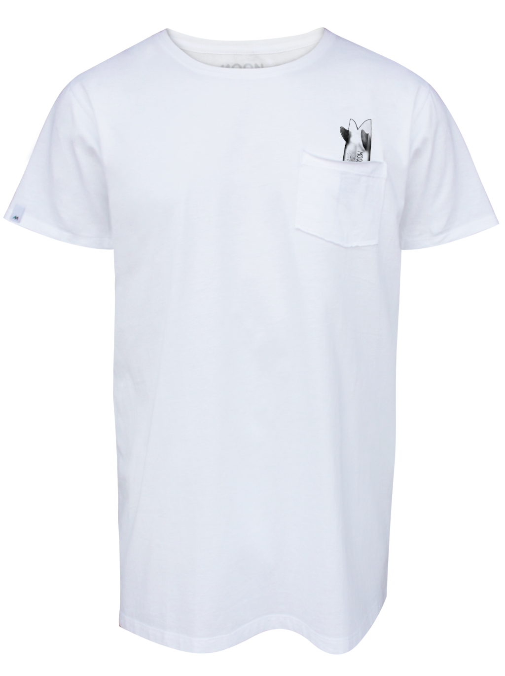 MEN T-SHIRT WHITE POCKET TWIN FIN