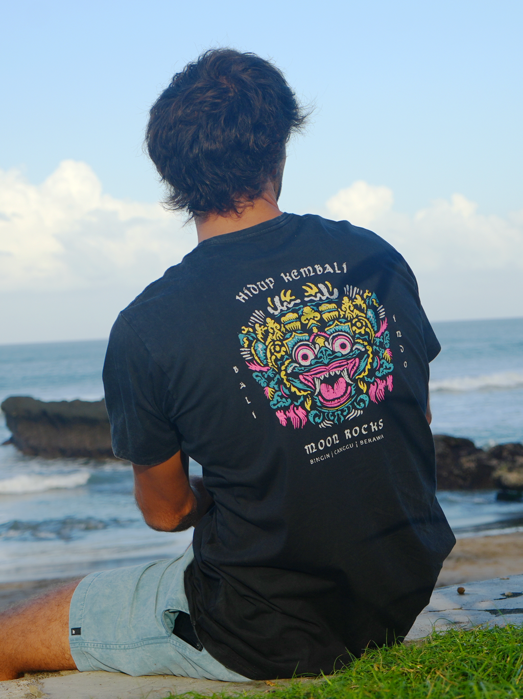 MEN T-SHIRT 2 BLACK WASH NEW BARONG