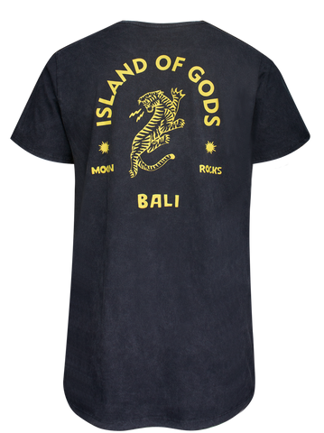 Men T-Shirt 2 Black Wash Island Of Gods