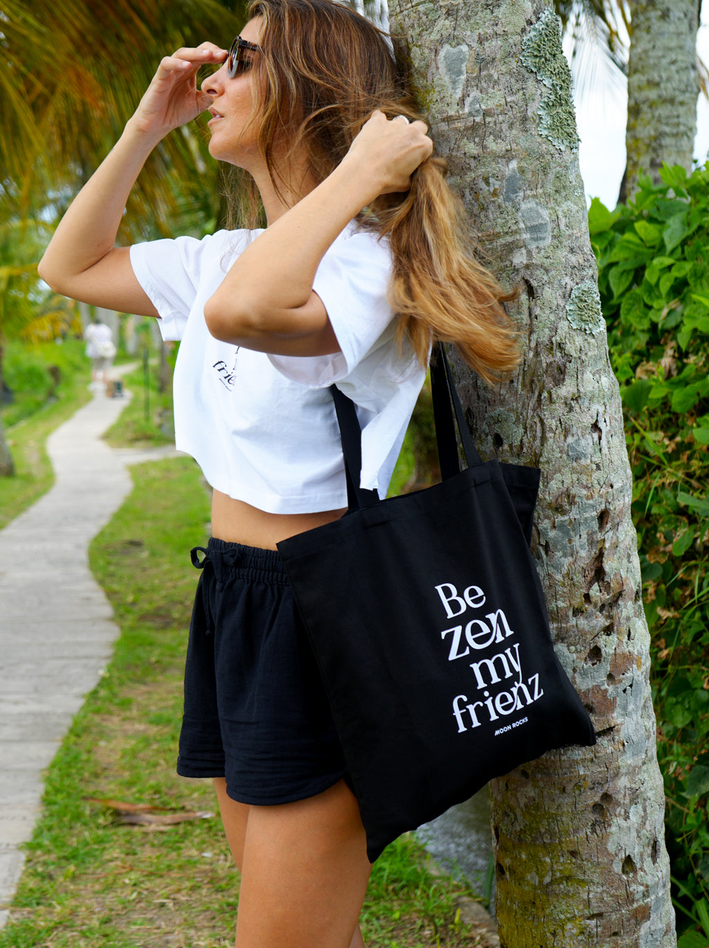 TOTE BAG BE ZEN MY FRIENZ BLACK