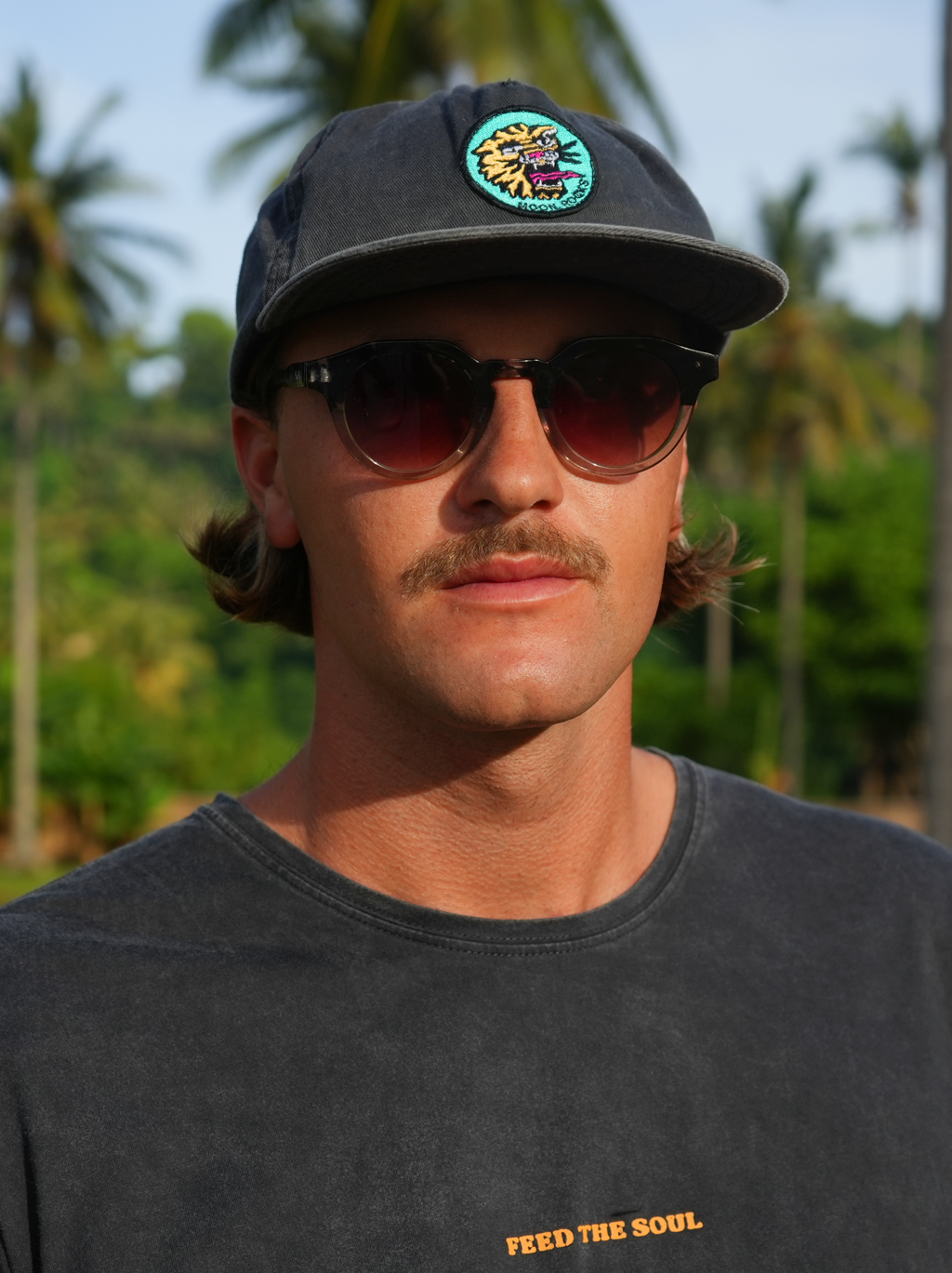 CAP FIVE PANEL TIGER PATCH BLACK WASH