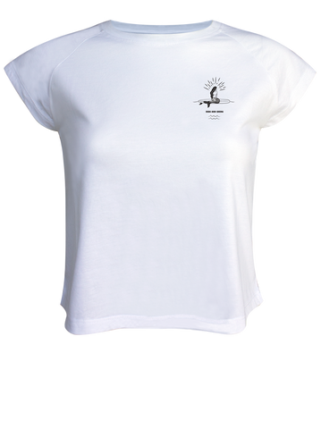 Women T-shirt Canela White Rise and Shine