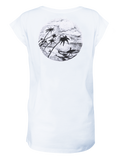 Women T-shirt Roll White Canggu Rocks