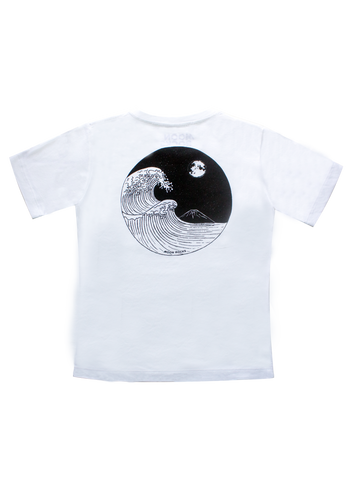 Kids T-shirt White Yin Wave