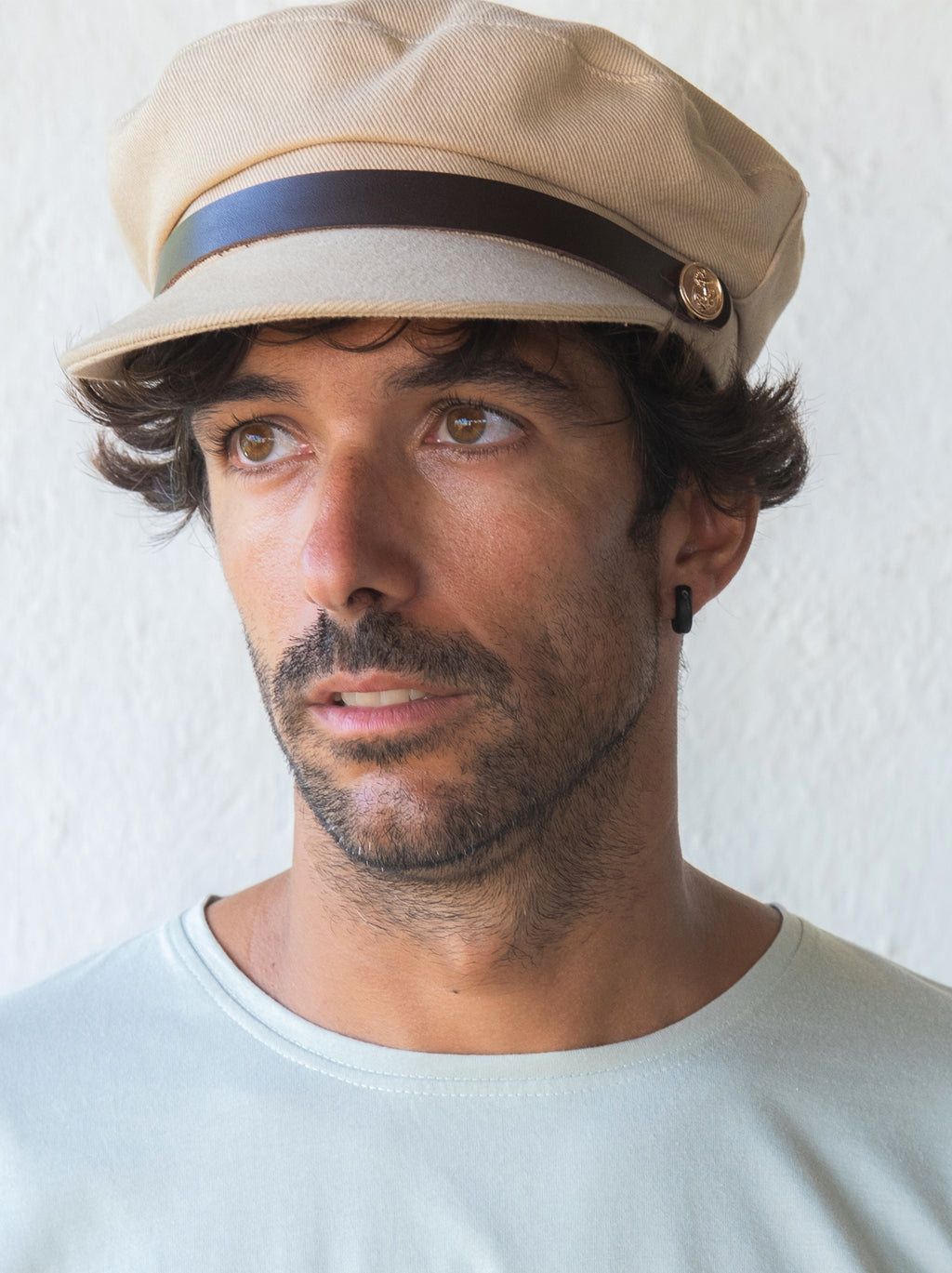 CAPTAIN HAT LEATHER CREAM