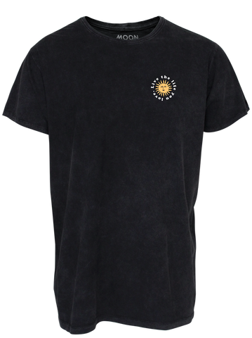 MEN T-SHIRT 2 BLACK WASH LIVE THE LIFE