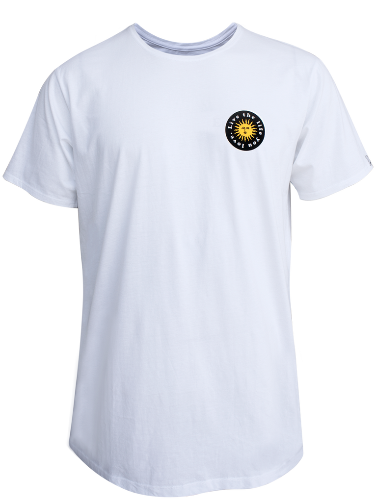 MEN T-SHIRT 2 WHITE LIVE THE LIFE