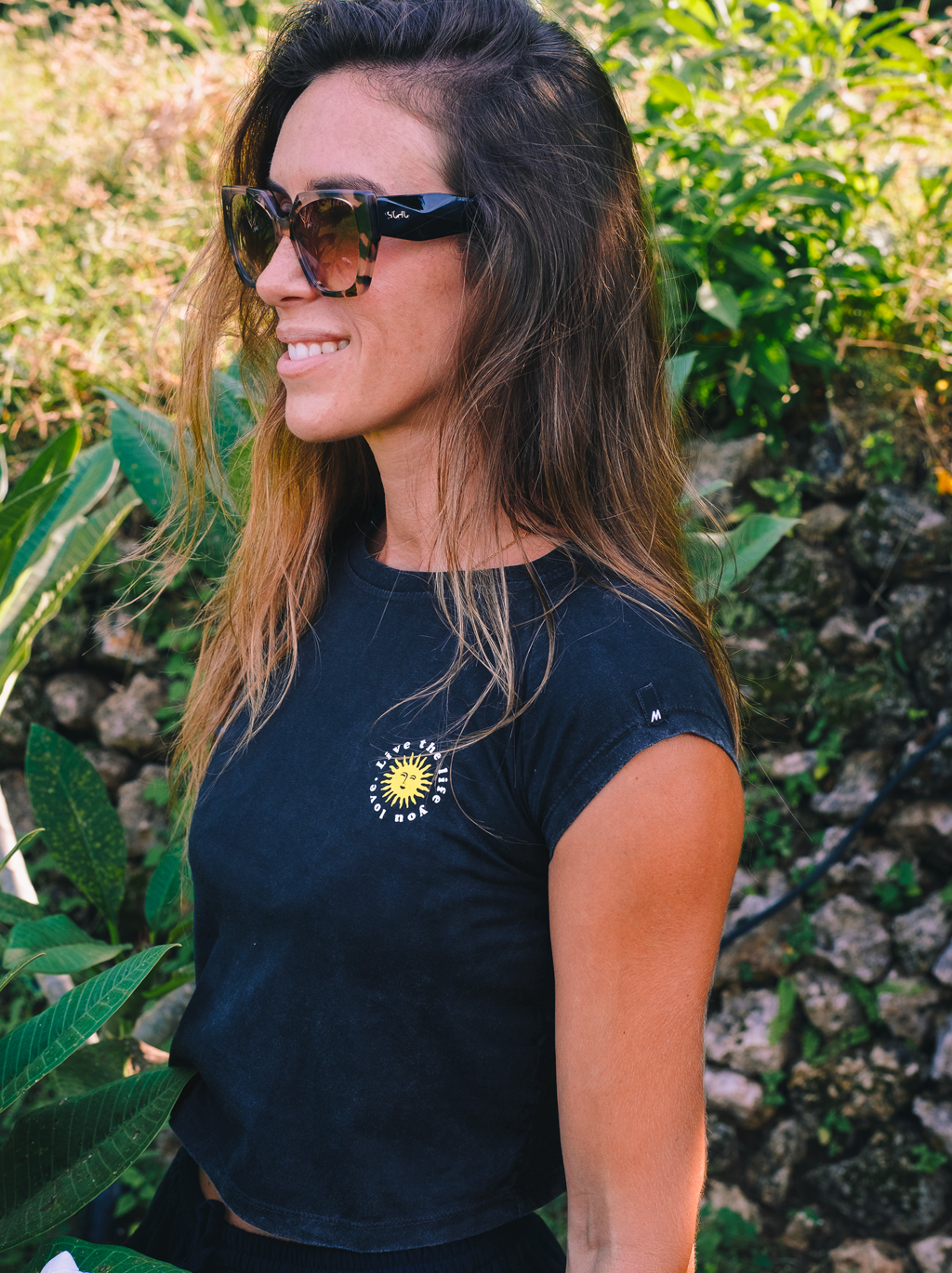 WOMEN T-SHIRT CANELA WASH LIVE THE LIFE YOU LOVE