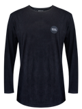 Men Long Sleeve T-Shirt Logo Bola Black Wash