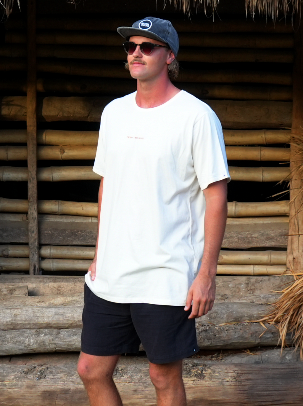 MEN SHORT PANTS COTTON LINEN BLACK