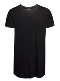 Men T-shirt Black Bamboo fabric Plain