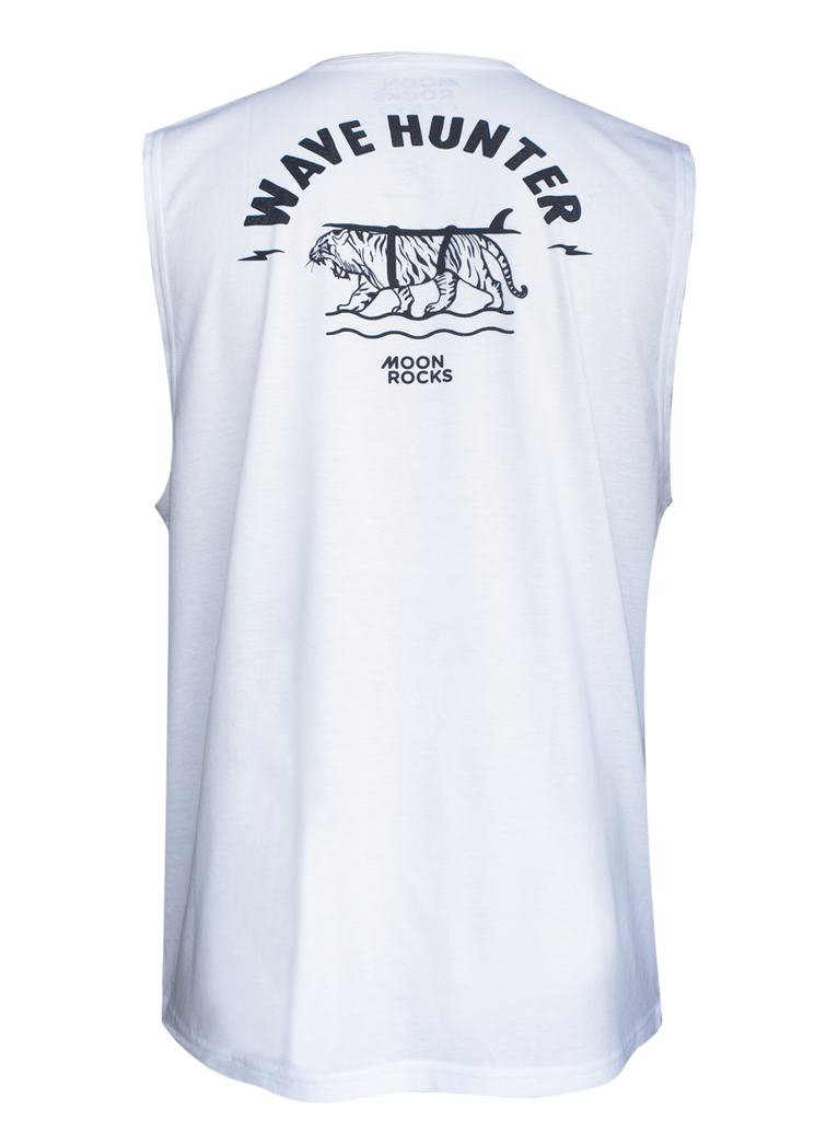 Men Singlet Wave Hunter White