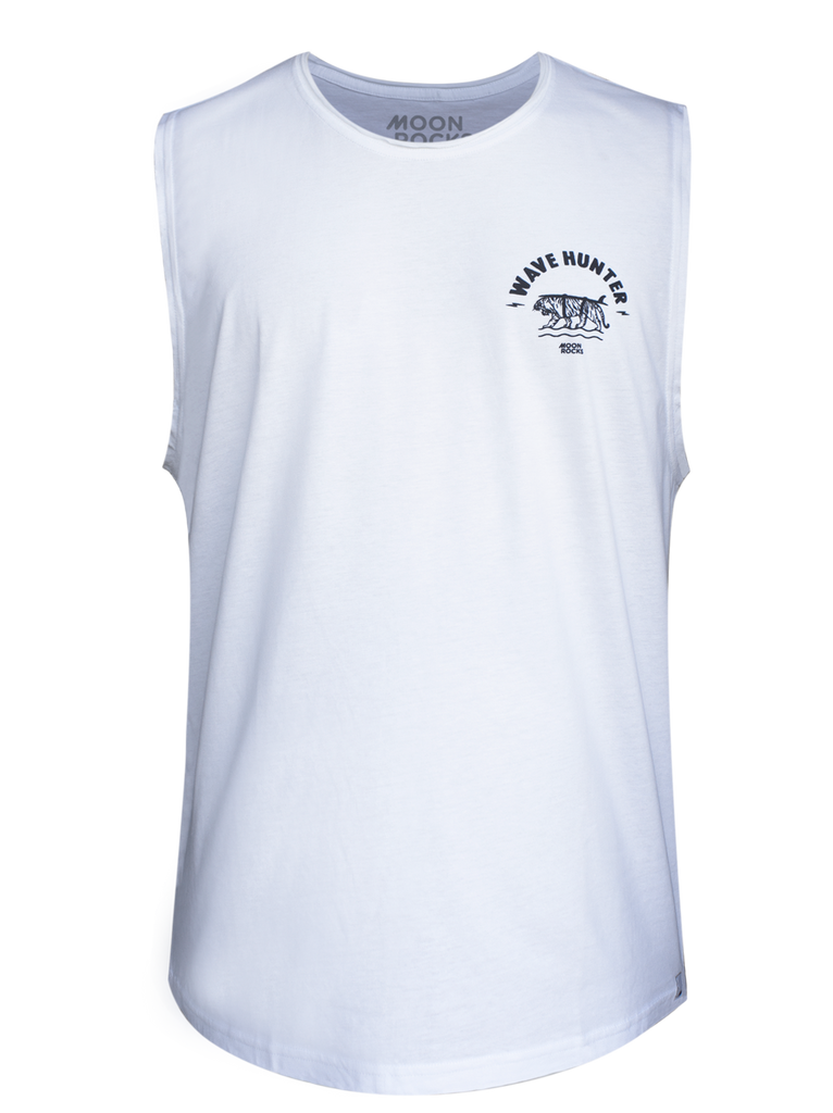 Men Singlet Wave Hunter White