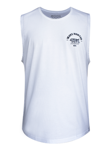 Men Singlet Wave Hunter White