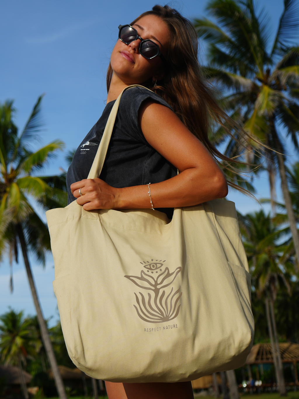 TOTE BAG RESPECT NATURE CREAM