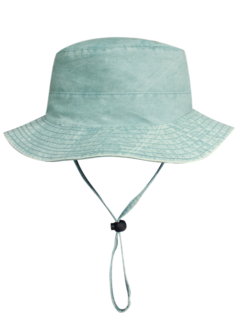 Hat Bucket Plain Green Wash