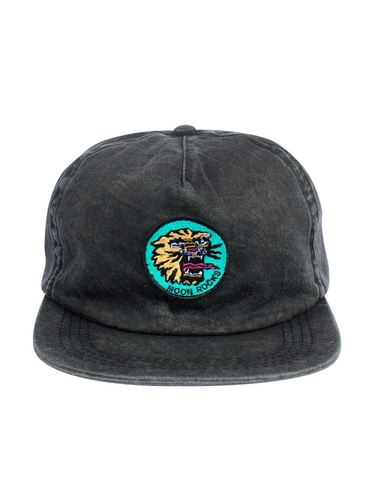 Cap Five Panel Tiger Patch Black Wash