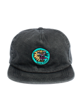 Cap Five Panel Tiger Patch Black Wash