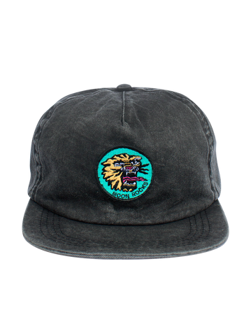 Cap Five Panel Tiger Patch Black Wash