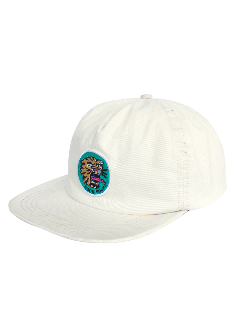 Cap Five Panel Tiger Patch Cream