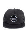 Cap Five Panel Logo Black Wash