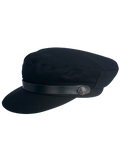 Captain Hat Leather Black