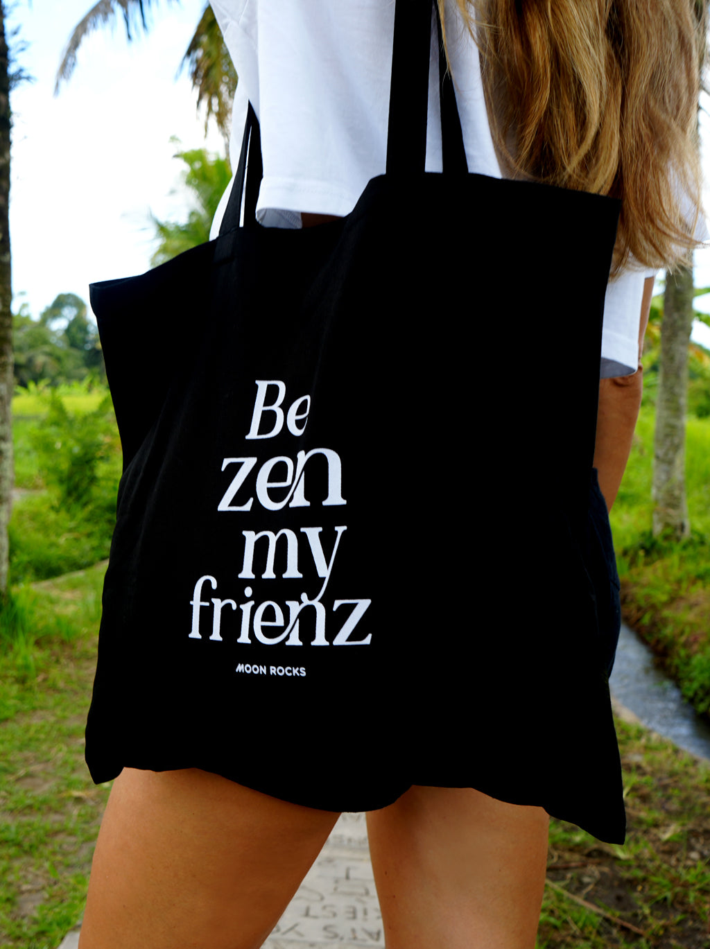 TOTE BAG BE ZEN MY FRIENZ BLACK