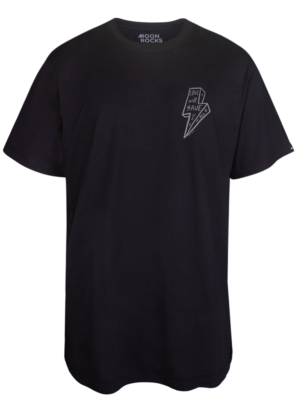 MEN T-SHIRT JUMBO BLACK LIGHTNING LOVE