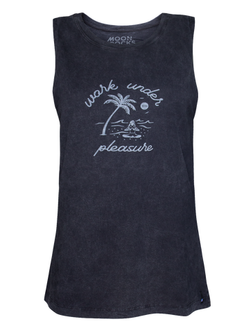 Women Singlet Laut Black Wash Work Under Pleasure