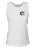 Women Singlet Laut White Yin Moon
