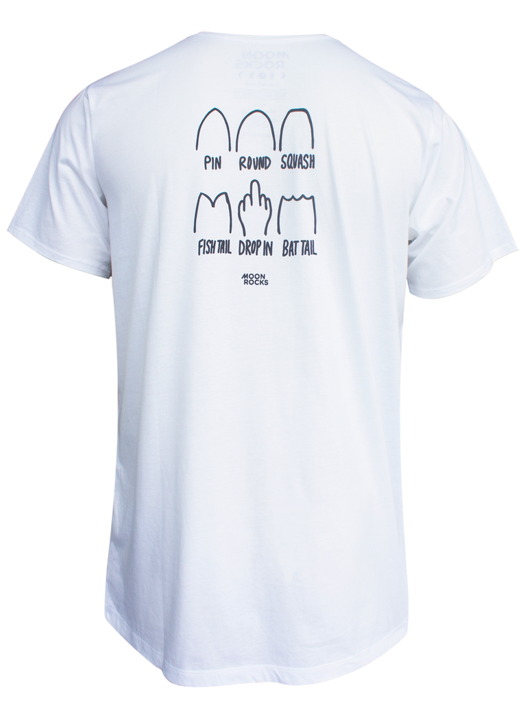 Men T-Shirt 2 White Tail Shapes