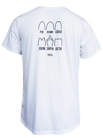 Men T-Shirt 2 White Tail Shapes