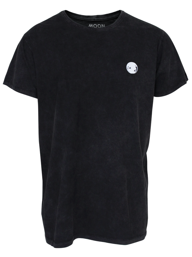 MEN T-SHIRT BLACK WASH 2 YIN WAVE