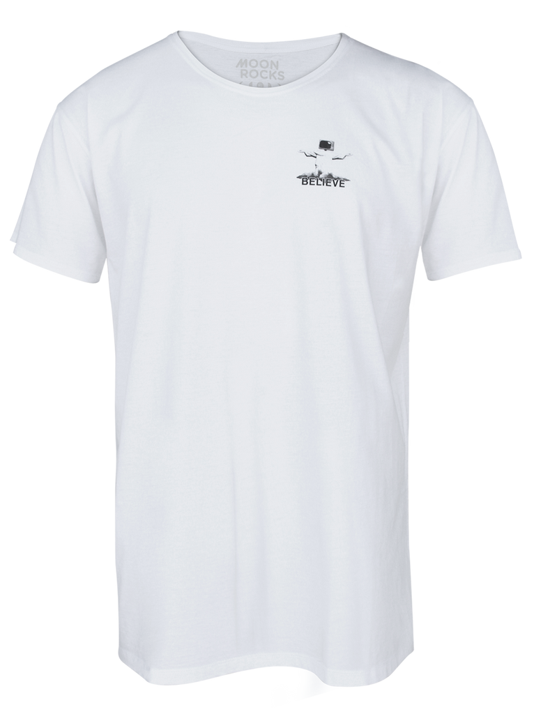 MEN T-SHIRT WHITE SMALL BELIEVE