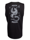 Men Singlet Wash Moon Snake